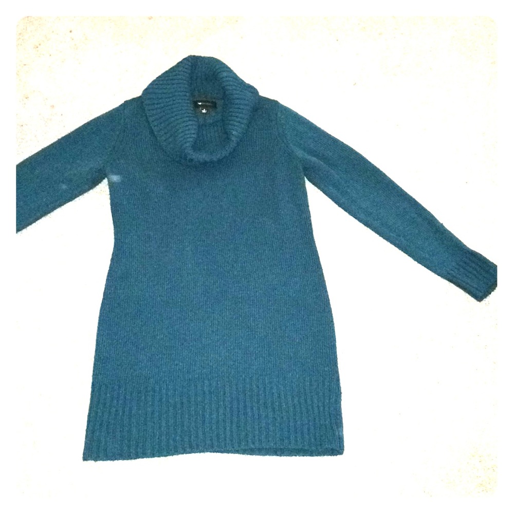 Dark Teal Cowl Neck Sweater